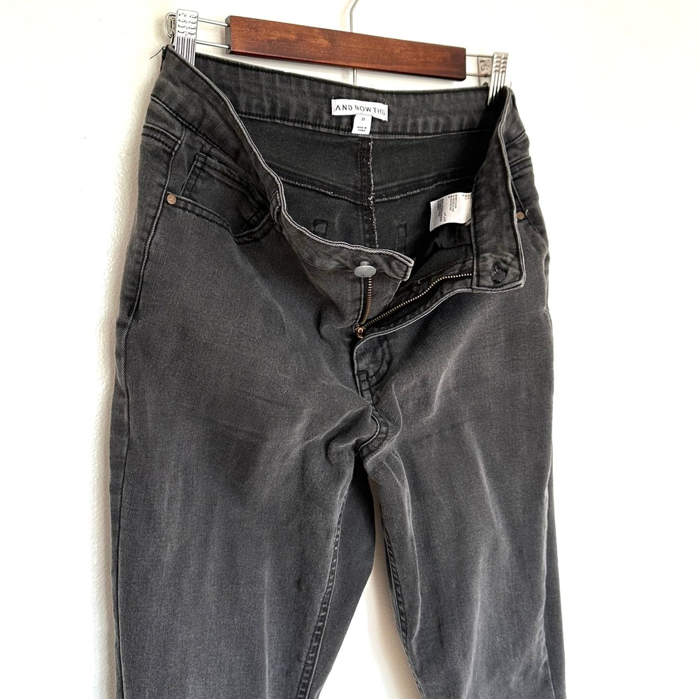 AND NOW THIS Jeans Women's Size 31 Black High Rise Skinny Pockets - Picture 8 of 11